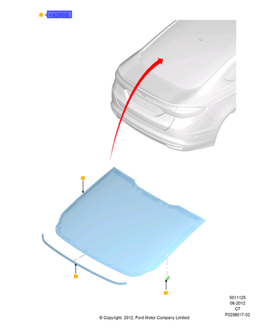 CRISTAL - PANEL TRASERO (HS7Z-5442006-A)