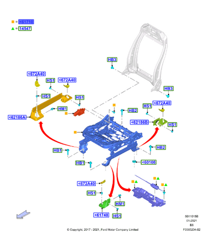 AJUSTADOR DE ASIENTO (JL1Z-9661710-A)