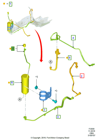 MANGUERA DEL DEPOSITO DE VAPOR COMBUSTIBLE (MCN15-9K103-AA)