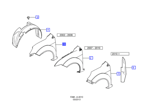 GUARDABARROS DELANTERO REP M2S65A16015AH (M2S65-A16015-AHL)