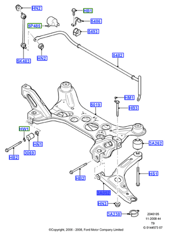 BRAZO DE SUSPENSION DELANTERA (- 1553246-)